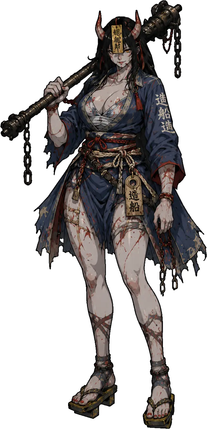 Shipyard Oni, an adult character from Misakihama Mystery